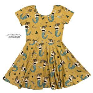 Raspberry Republic Sz 128/134 (7-9Y) Organic Mermaid Twirl Dress